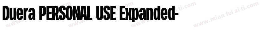 Duera PERSONAL USE Expanded字体转换